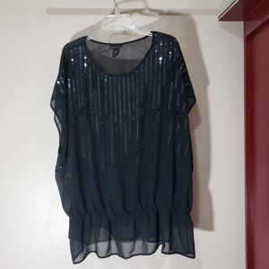 Lane Bryant Dressy Black Top Sz 26/28